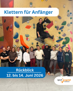 Rückblick Klettern für Anfänger Sportjugend Hildesheim.